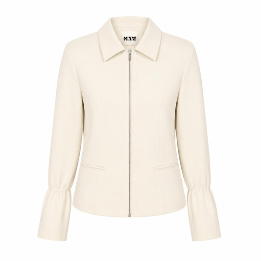 THE ZIPPER JACKET BEIGE