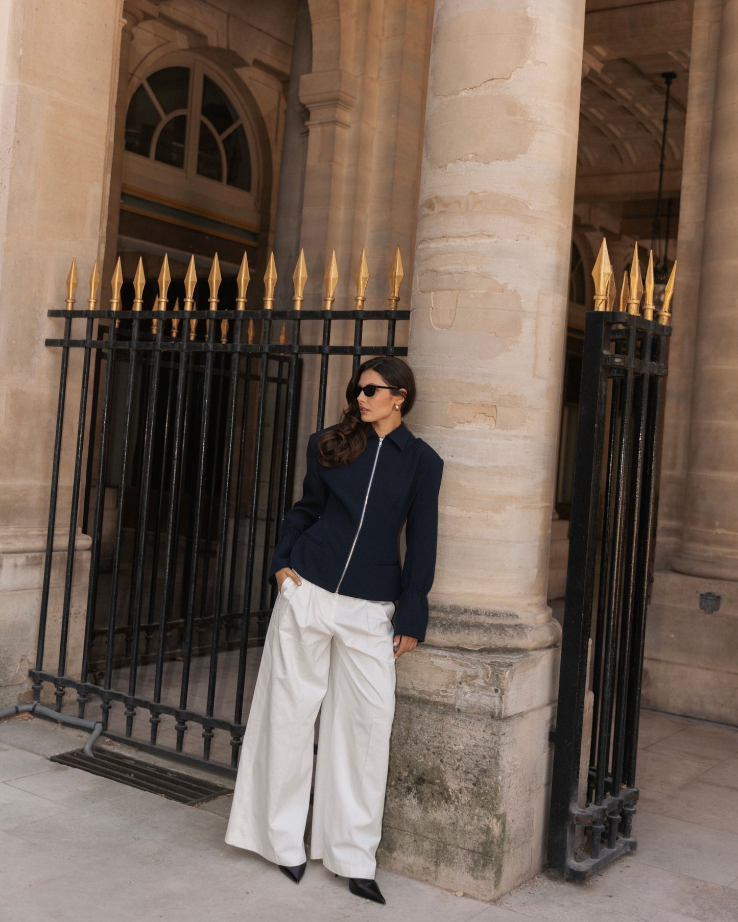 THE ZIPPER JACKET NAVY