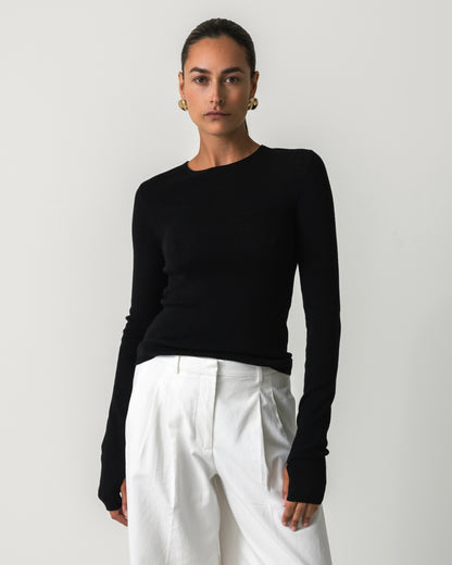 THE KNITTED JUMPER BLACK