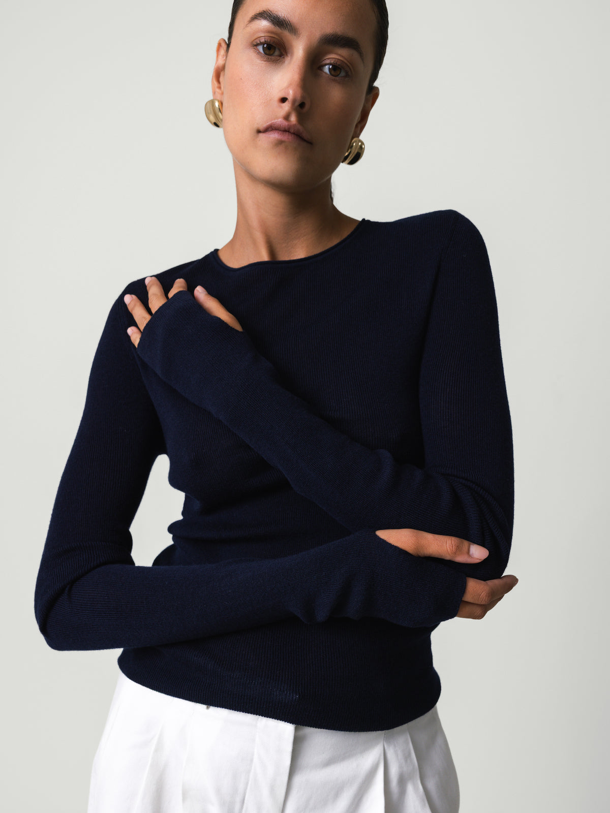 THE KNITTED JUMPER NAVY